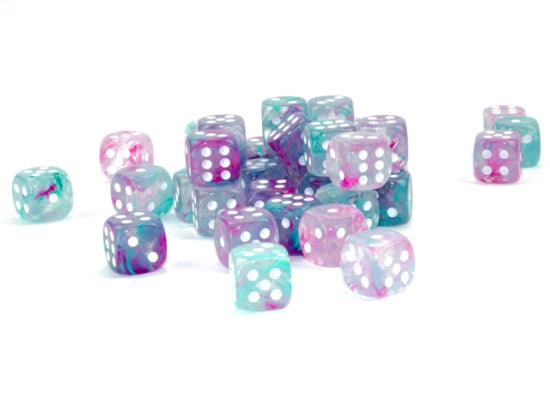 Nebula 12mm D6 Dice Block - Luminary Wisteria white Dice Block