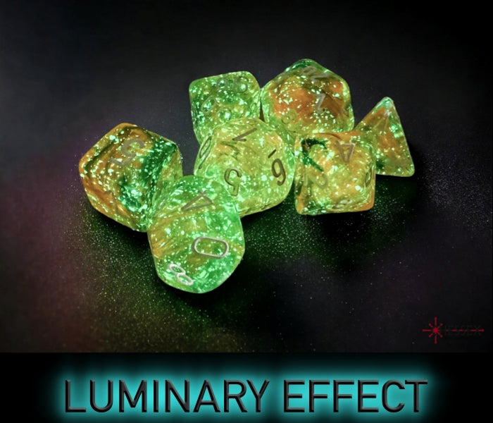 Nebula Polyhedral 7 Dice Set - Luminary Spring White