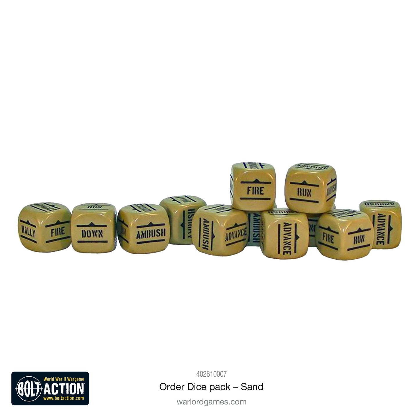 Bolt Action: Orders Dice pack - Sand