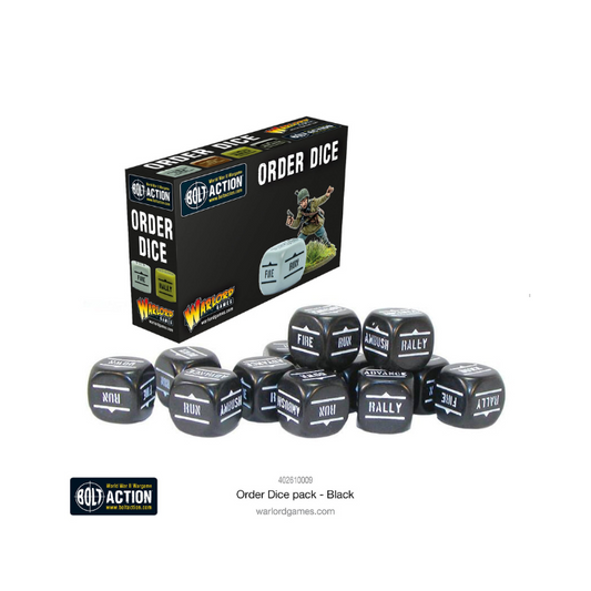 Bolt Action: Orders Dice pack - Black