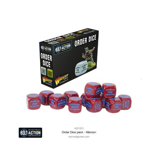 Bolt Action: Orders Dice pack - Maroon
