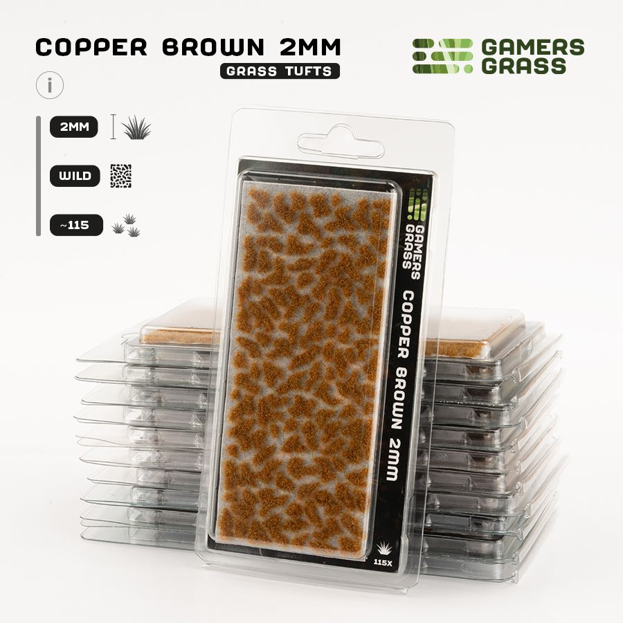 Gamer's Grass Copper Brown 2mm Tufts Wild