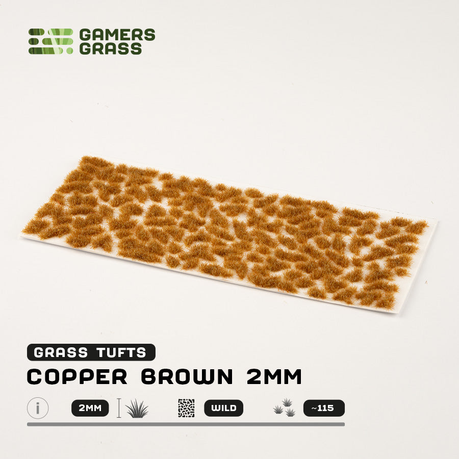 Gamer's Grass Copper Brown 2mm Tufts Wild