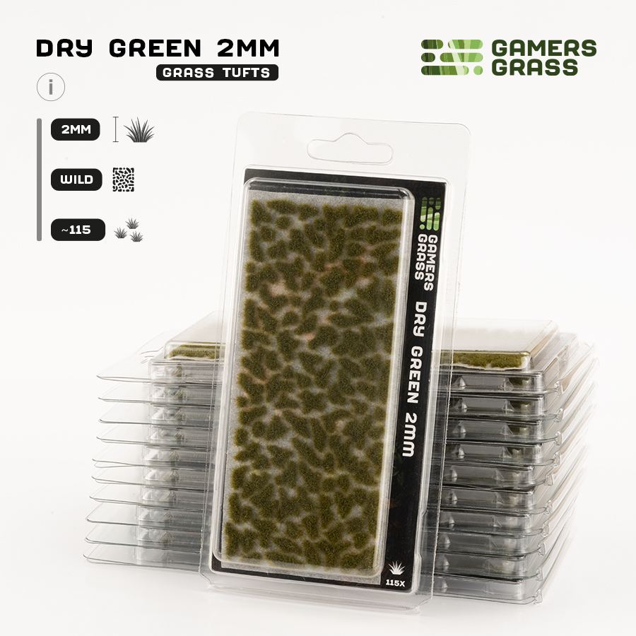 Gamer's Grass Dry Green 2mm Tufts Wild