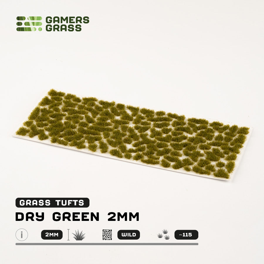 Gamer's Grass Dry Green 2mm Tufts Wild