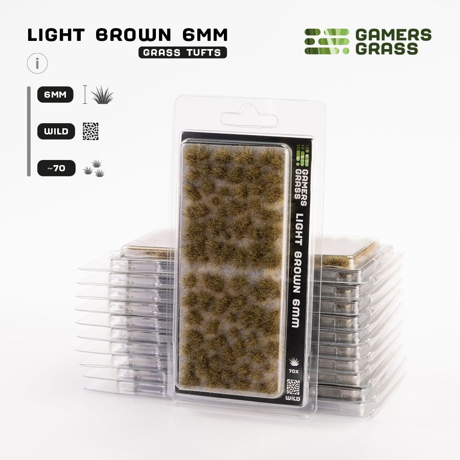 Gamer's Grass Light Brown 6mm Tufts Wild
