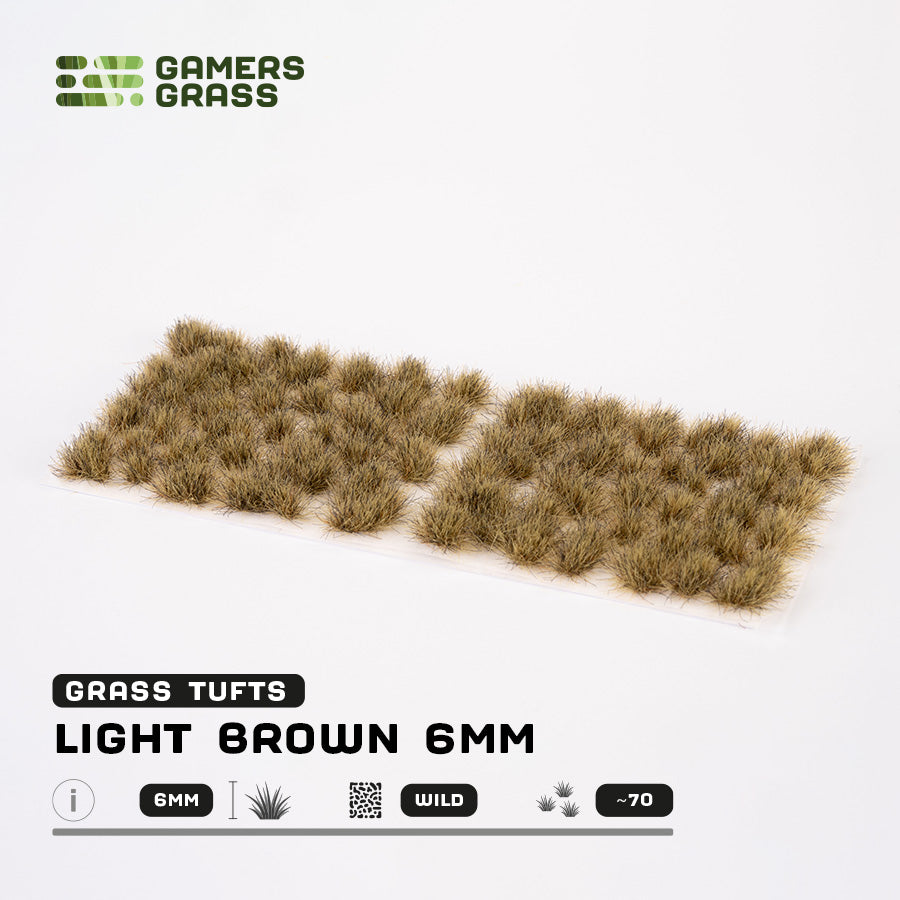 Gamer's Grass Light Brown 6mm Tufts Wild