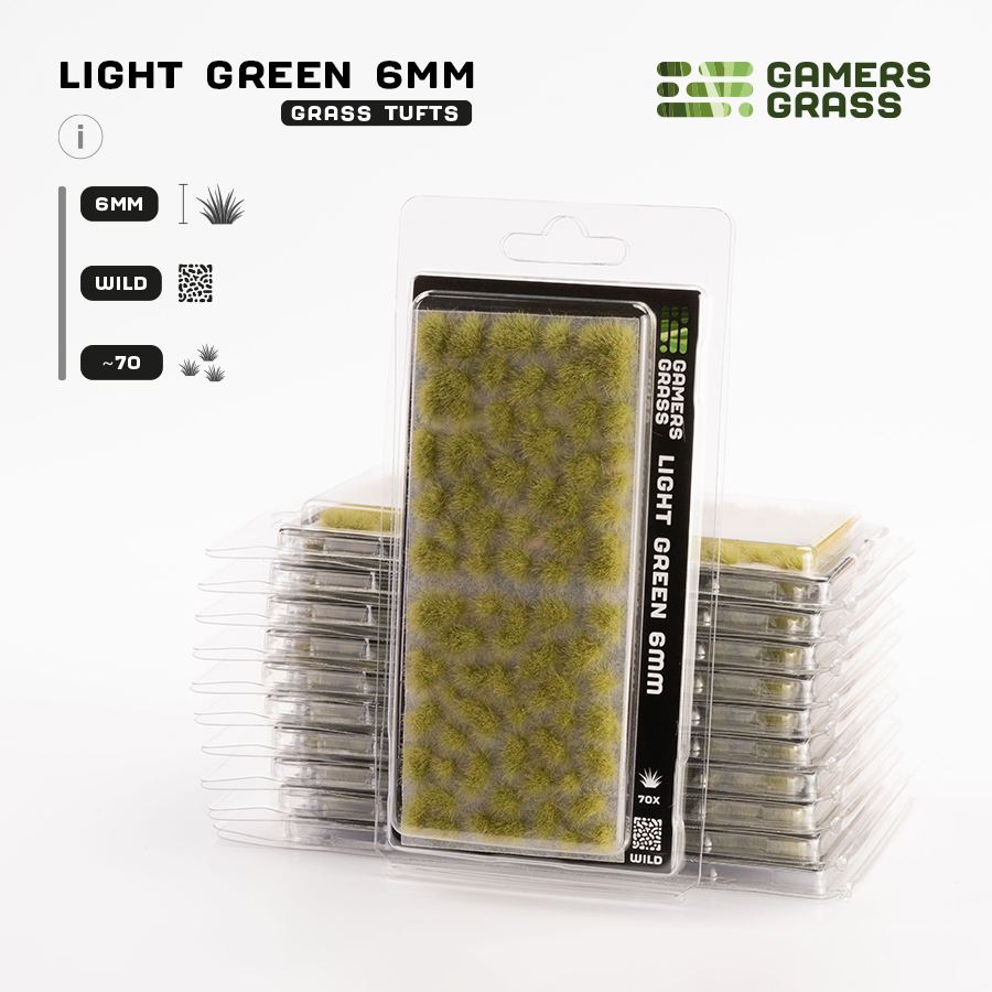 Gamer's Grass Light Green 6mm Tufts Wild