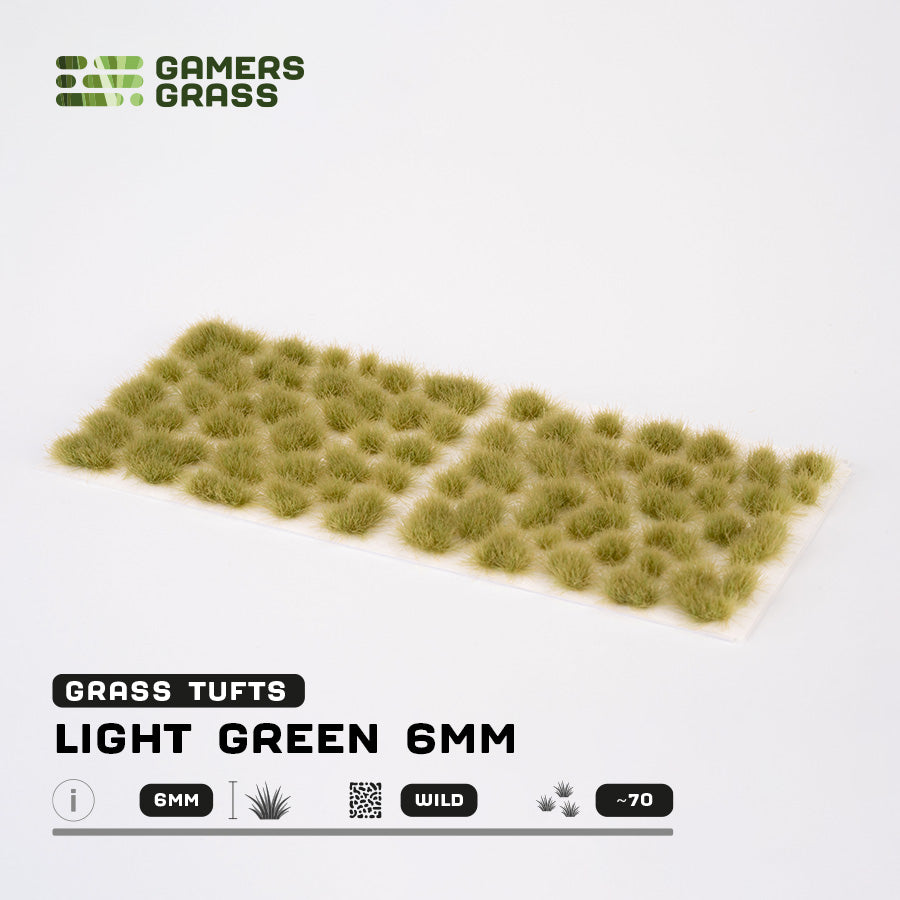 Gamer's Grass Light Green 6mm Tufts Wild