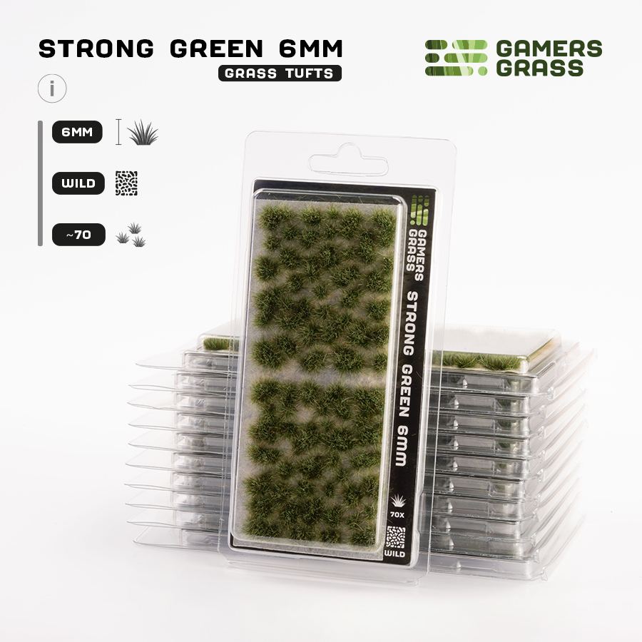 Gamer's Grass Strong Green 6mm Tufts Wild