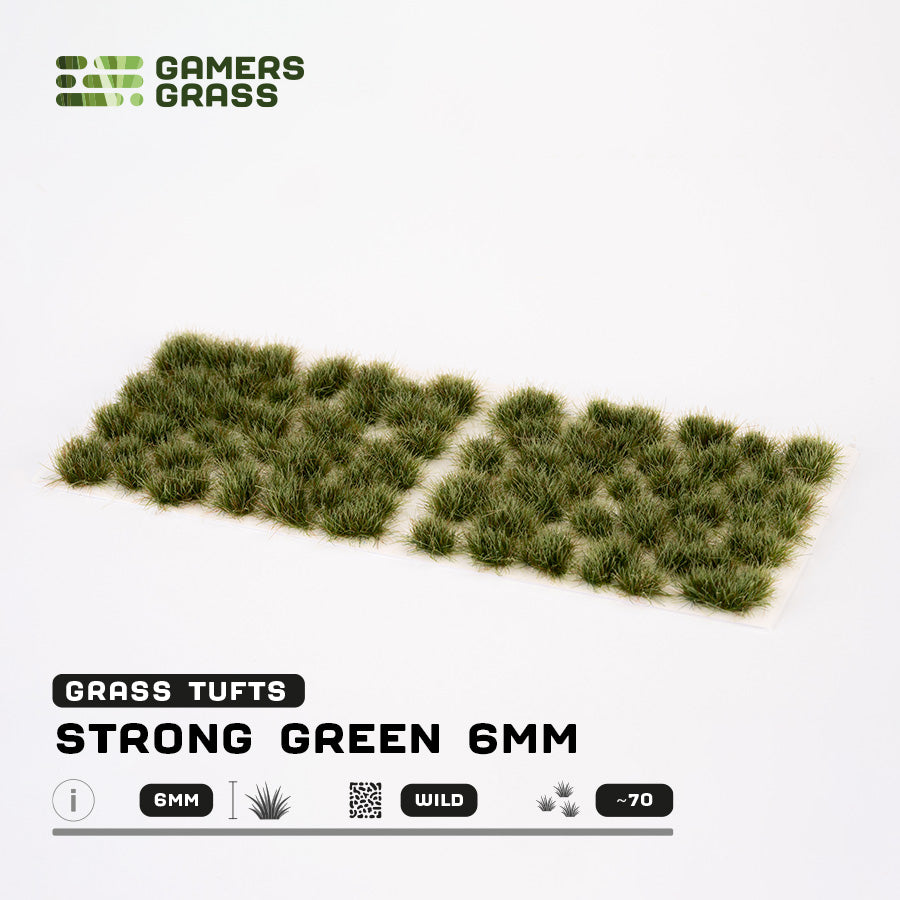 Gamer's Grass Strong Green 6mm Tufts Wild