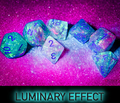 Nebula Polyhedral 7 Dice Set - Luminary Wisteria/White