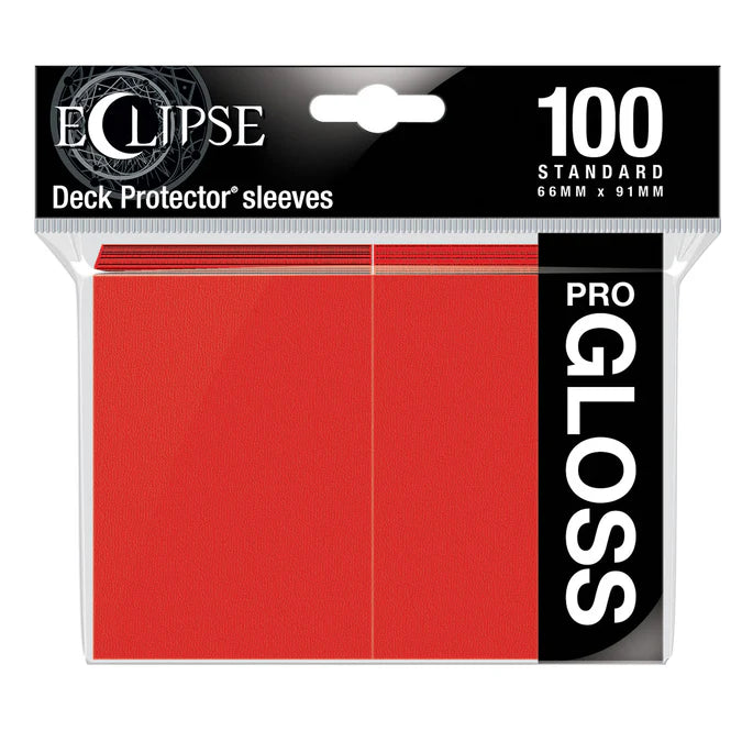 Eclipse Gloss Standard Sleeves 100 Pack - Apple Red