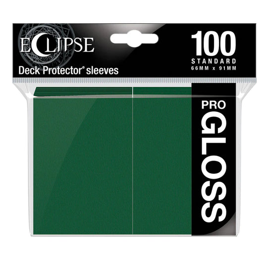 Eclipse Gloss Standard Sleeves 100 Pack - Forest Green