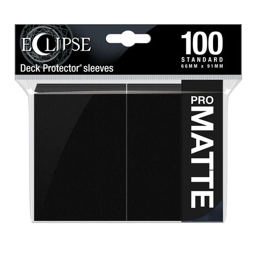 Eclipse Standard Matte Sleeves 100 Pack - Jet Black