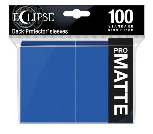 Eclipse Standard Matte Sleeves 100 Pack - Pacific Blue