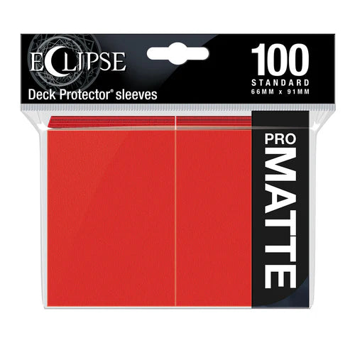 Eclipse Standard Matte Sleeves 100 Pack - Apple Red