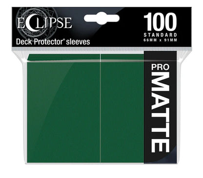 Eclipse Standard Matte Sleeves 100 Pack - Forest Green