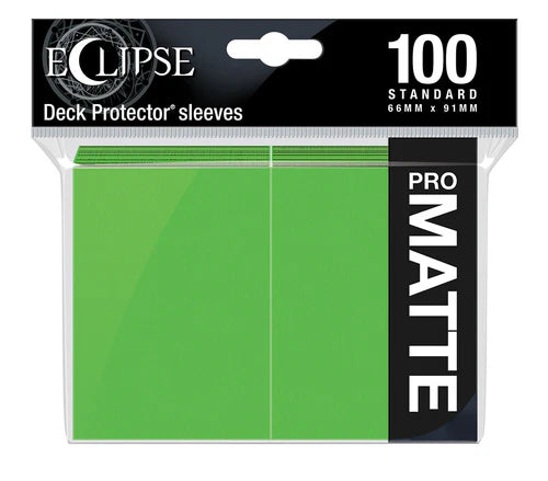 Eclipse Standard Matte Sleeves 100 Pack - Lime Green