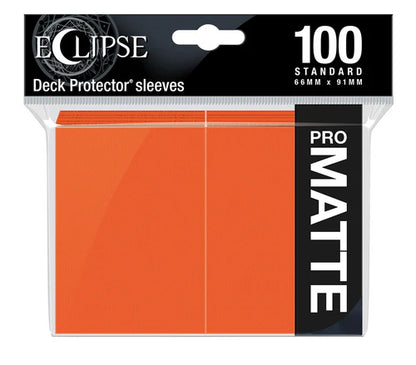 Eclipse Standard Matte Sleeves 100 Pack - Pumpkin Orange