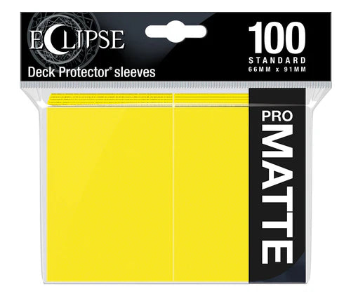 Eclipse Standard Matte Sleeves 100 Pack - Lemon Yellow