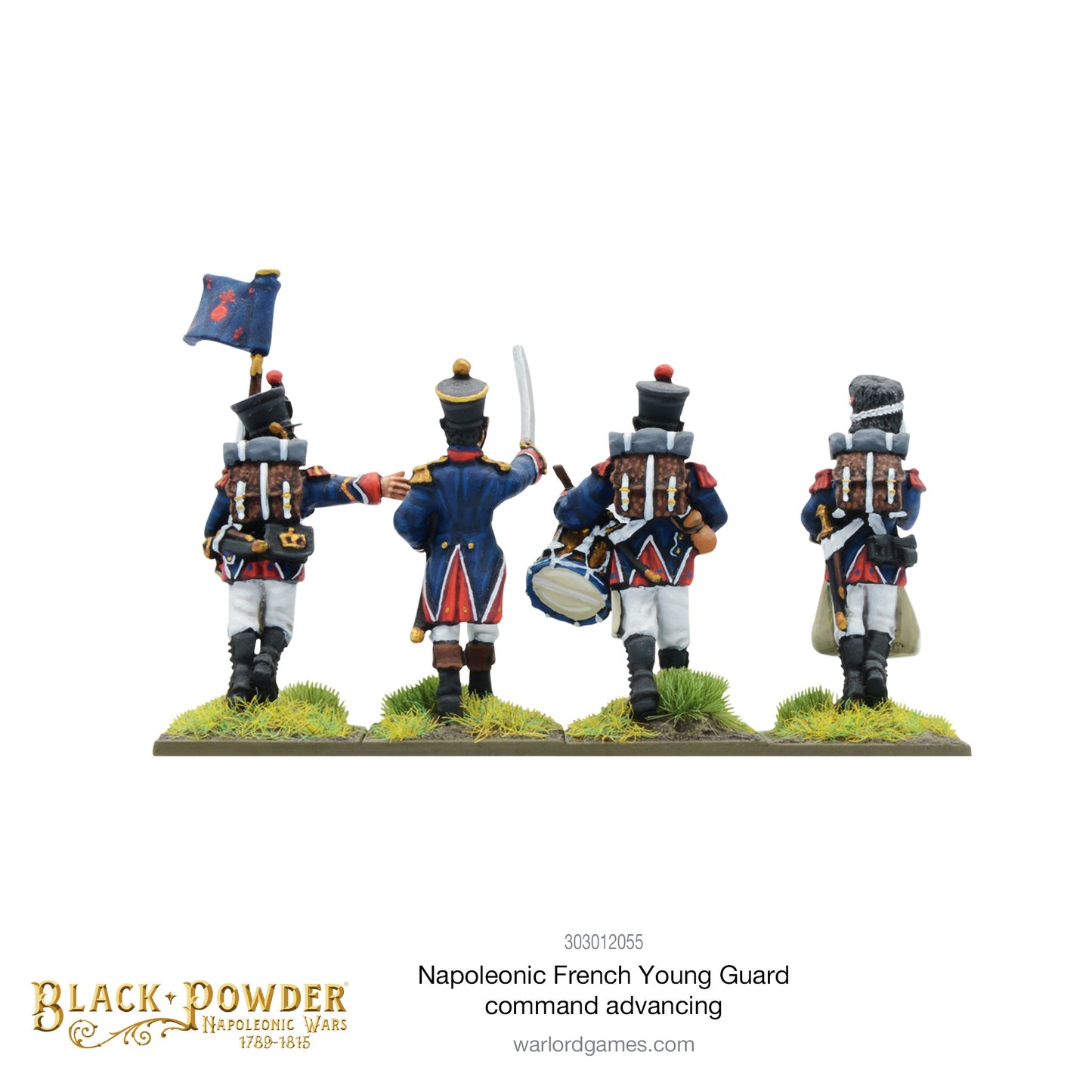 Napoleonic French Young Guard command advancing