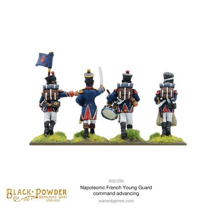 Napoleonic French Young Guard command advancing