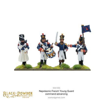 Napoleonic French Young Guard command advancing