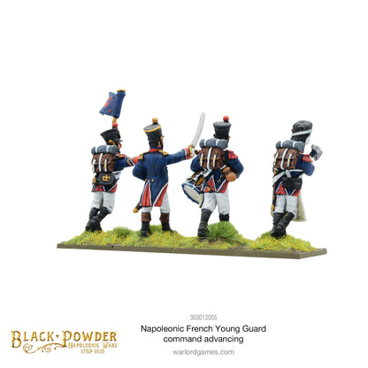 Napoleonic French Young Guard command advancing