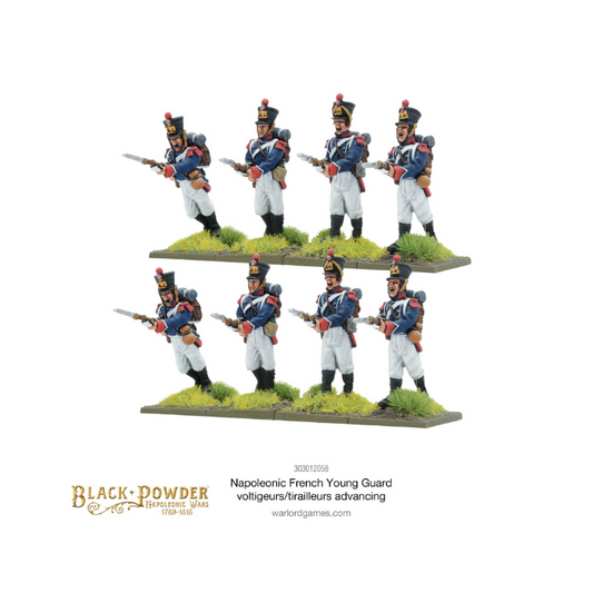 Napoleonic French Young Guard Voltigeurs/Tirailleurs advancing