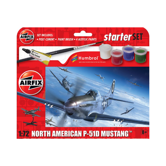 Airfix 1:72 North American P-51D Mustang Starter Set