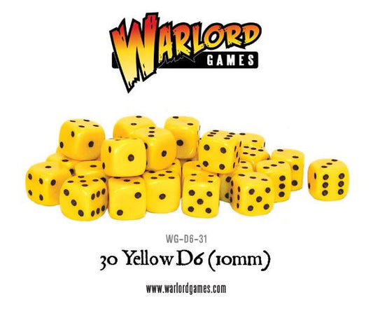 Spot dice 10mm - Yellow (30)