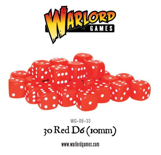 Spot dice 10mm - Red (30)