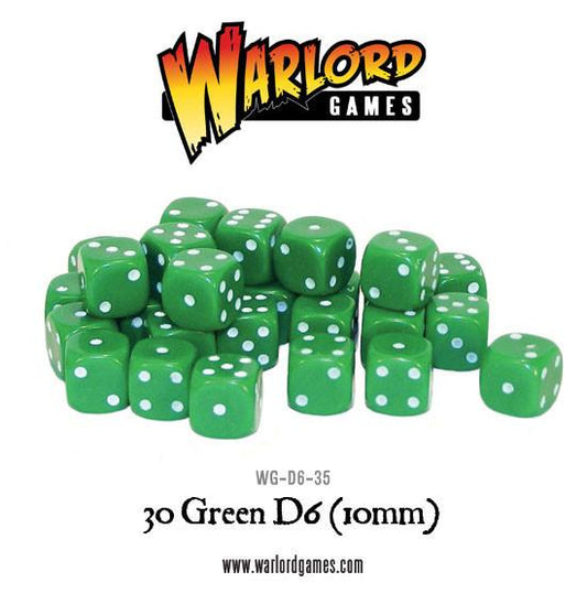 Spot dice 10mm - Green (30)